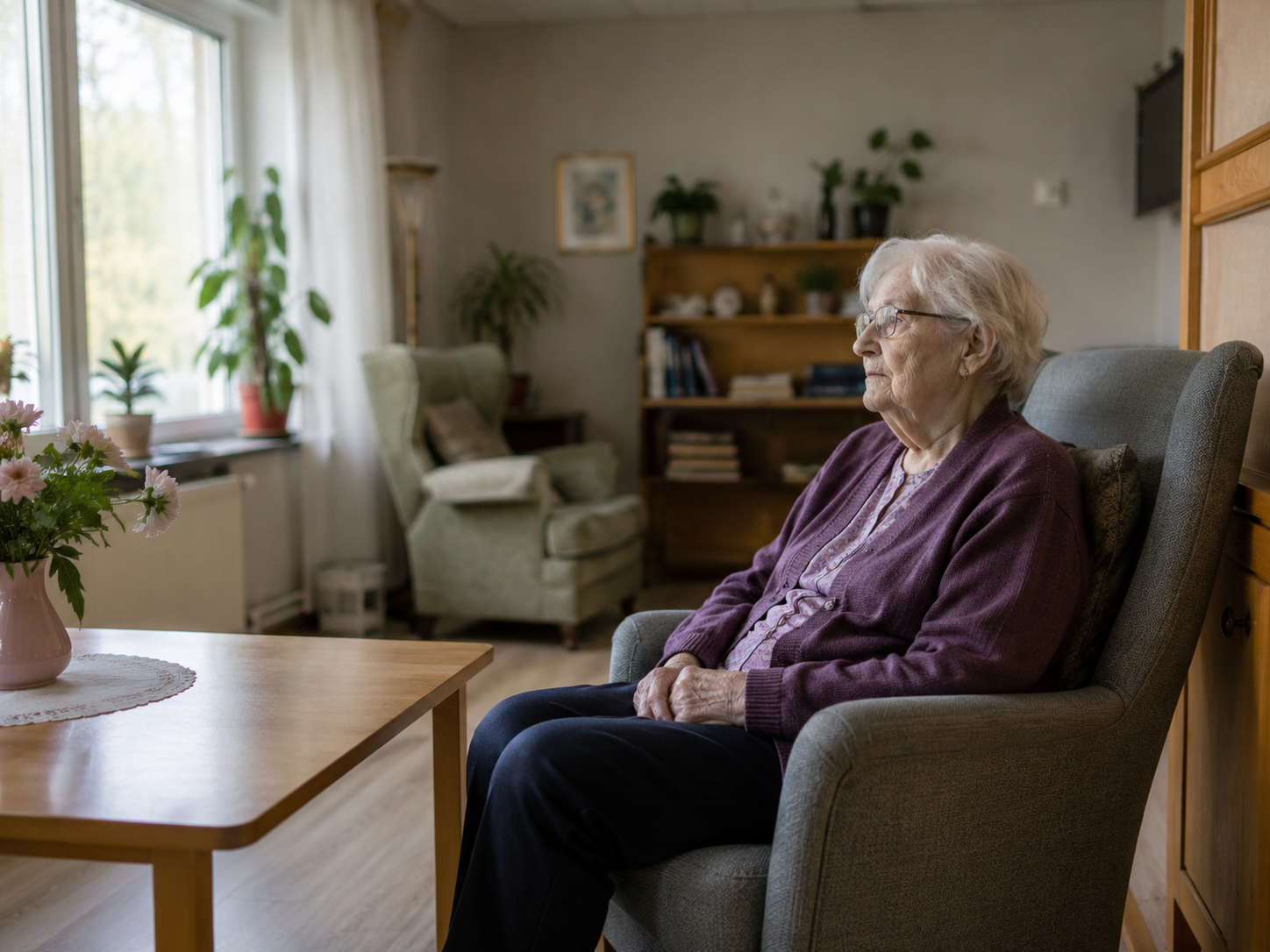 Beboer i plejebolig hviler passivt